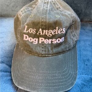 Los Angeles Dog Person Hat - Olive Green with Embroidery